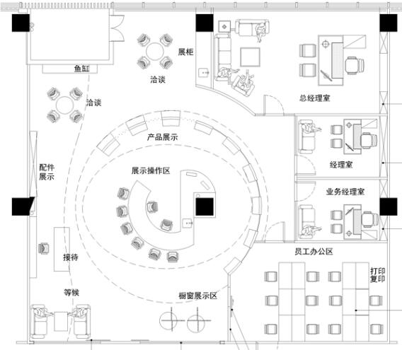 办公室平面布置图-重庆工装公司
